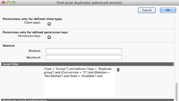 censhare 4.4: Improved duplicate search