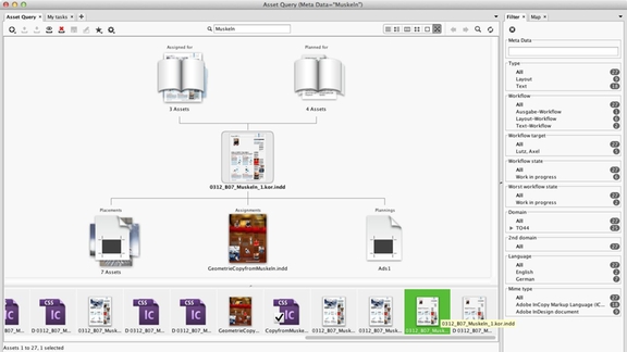 censhare 4.4: Animated network view 