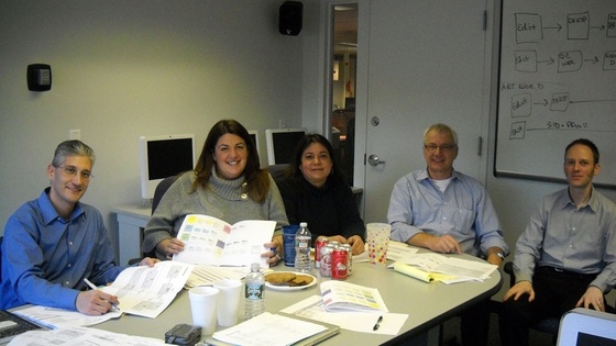 Left to Right: Rob Genovesi, Editorial Manager, First for Women Magazine Jacqui Lamorte, Director of PrePress Operations Claudia Lacopo, Director of Technology Richard Buchert, Senior Vice President Phil Arnold, censhare Senior Project Manager