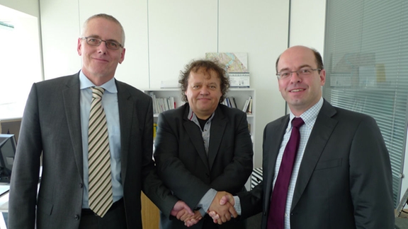 Uwe Caesar (Geschäftsführer IW Medien), Dieter Reichert (CCO censhare), Axel Rhein (Geschäftsführer IW Medien)